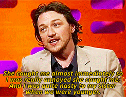 starrose17:  daysofxavierspast:  jamesmcablog:  Anyway she ran downstairs and told my grandma that James was dead. So my grandma came upstairs like breaking her heart, really really upset. And then she saw me standing at the top of the stairs with a big