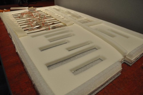 Associate Conservator Angela Duckwall addresses our spindles with un-fired whorls—pieces which