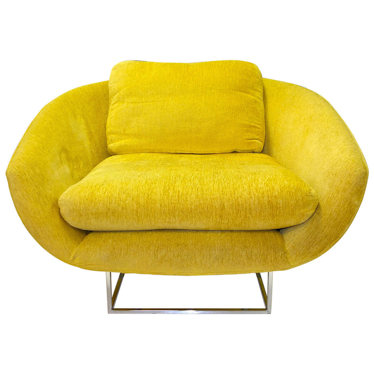 1upforlife:Milo Baughman for Thayer Coggin Pod Chair on Chrome Base