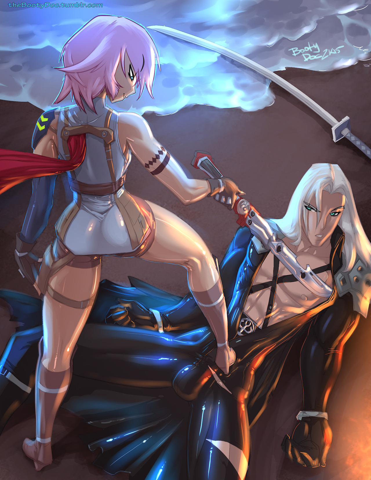 thebootydoc:  Lighting VS Sephiroth repost! This month, I’m going to finish off