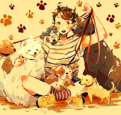 onbann:  “could u draw oikawa with dogs?