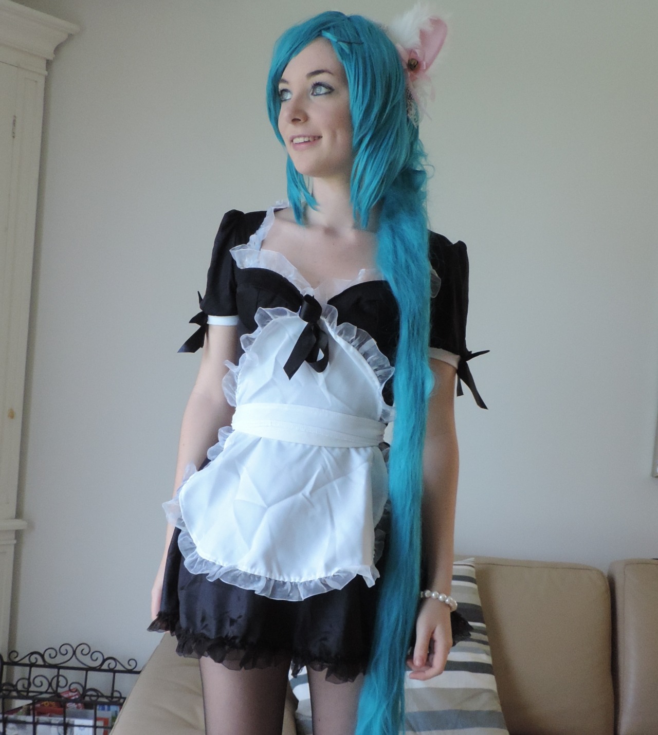 kittensightings:  Vocaloid Cosplay: Hatsune Miku Maid 1 by Mikustache