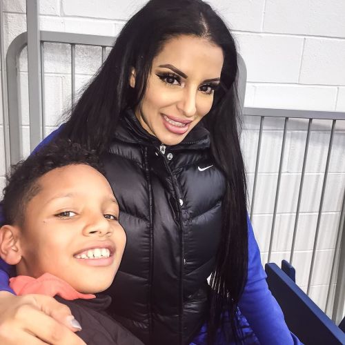 At the @harlemglobetrotters game with #JaidenBlake by missmeena1