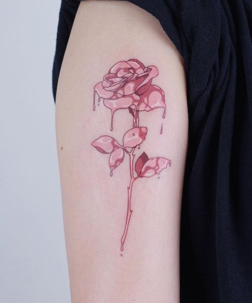 ig: log_tattoo neotrad;pink;rose