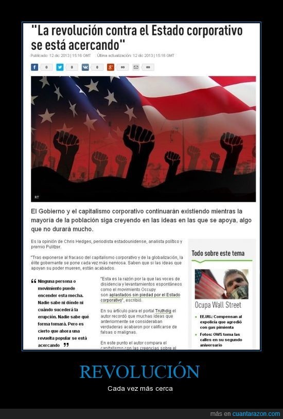 alochucknorris:  REVOLUCIÓN - Cada vez más cerca Visto en Cuanta razón ¿No puedes