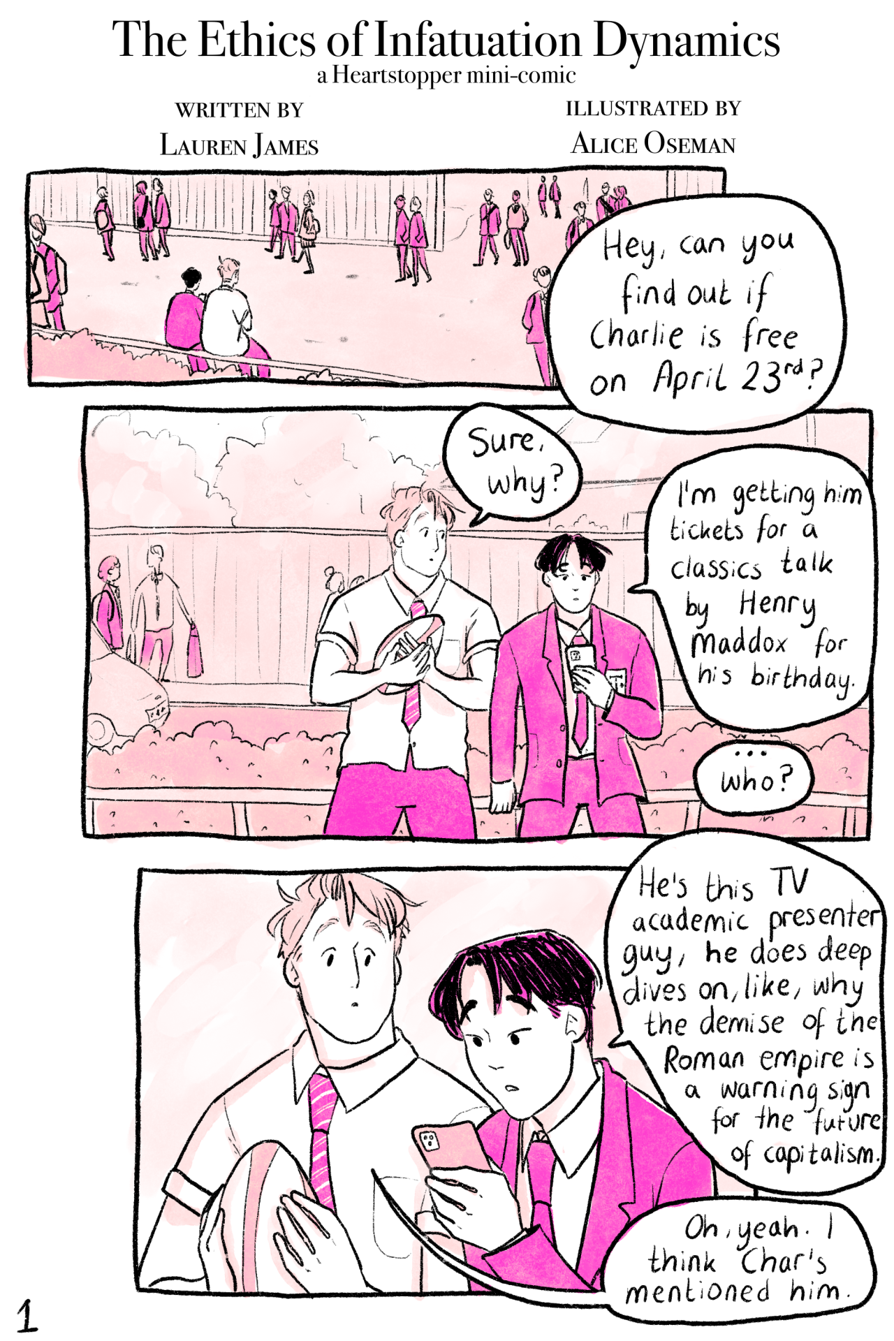 Alice Oseman's Heartstopper webcomic set for an April 1 return (No fooling)