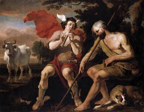 Mercury and Argus, Abraham Danielszoon Hondius, 2nd half of 17th century