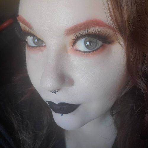 #candycorn #makeup for a #halloween in #quarantine ...#goth #gothgirls #piercings #gothfashion #happ