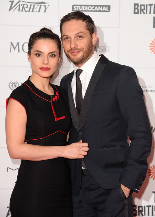 charlidos:Tom Hardy & Charlotte Riley at BIFA 2013.  