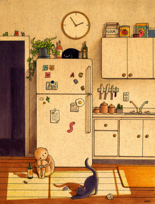 feliciachiao: I used to hang out on the kitchen floor a lot as a kid.