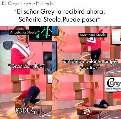 braulio-kun-:  somospandaspordentroyporfuera:  ASDFGHJKLÑLASLDSFGH xDD Anastasia conociendo a Grey xd-Una chica invisible.   Jajaja