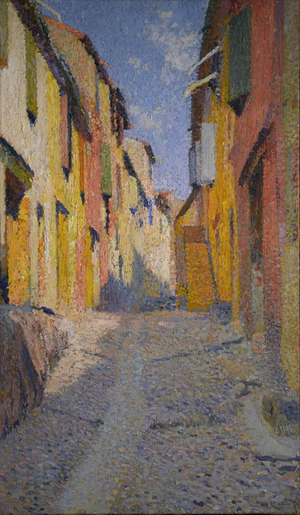 artist-henri-martin: Collioure street, Henri MartinMedium: oil,canvas