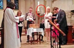 Sixpenceee:  Spirit At Christening  This Ghostly Image, Which Appeared In The U.k.’s