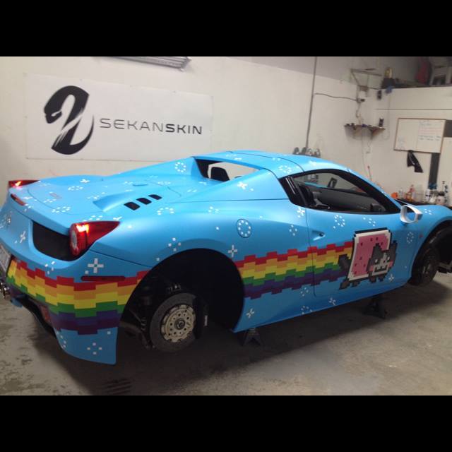 samsynthis:  Look what Deadmau5 did to his Ferrari! https://www.facebook.com/deadmau5/posts/10151893305431806?stream_ref=10