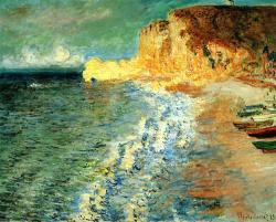 claudemonet-art:   Morning At Etretat  1883