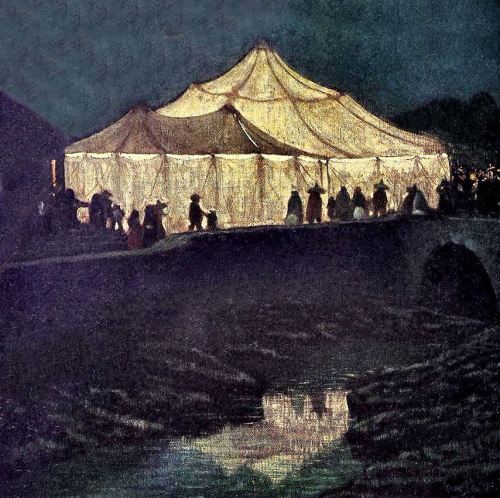 goodmemory: “The Circus Tent by the River” by Jorge Enciso. 1923