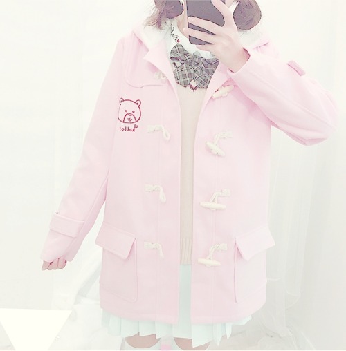 honeysake:♡ Teddy Bear Hooded Coat (2 Colours) - Buy Here ♡Discount Code: honey (10% off any purchas