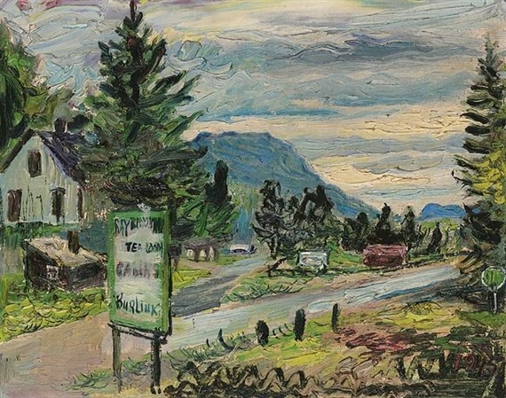 david-burliuk:  View of Burliuk estate, USA via David BurliukMedium: oil on canvas
