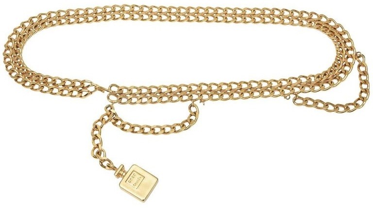 authentic chanel chain belt