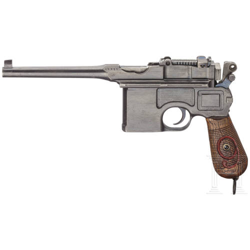 German Mauser C-96 Red 9 (9x19mm) semi auto pistol, World War Ifrom Hermann Historica