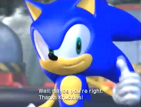 greenyvertekins: When you get down to it, Sonic actually is a pretty polite and gracious character. 