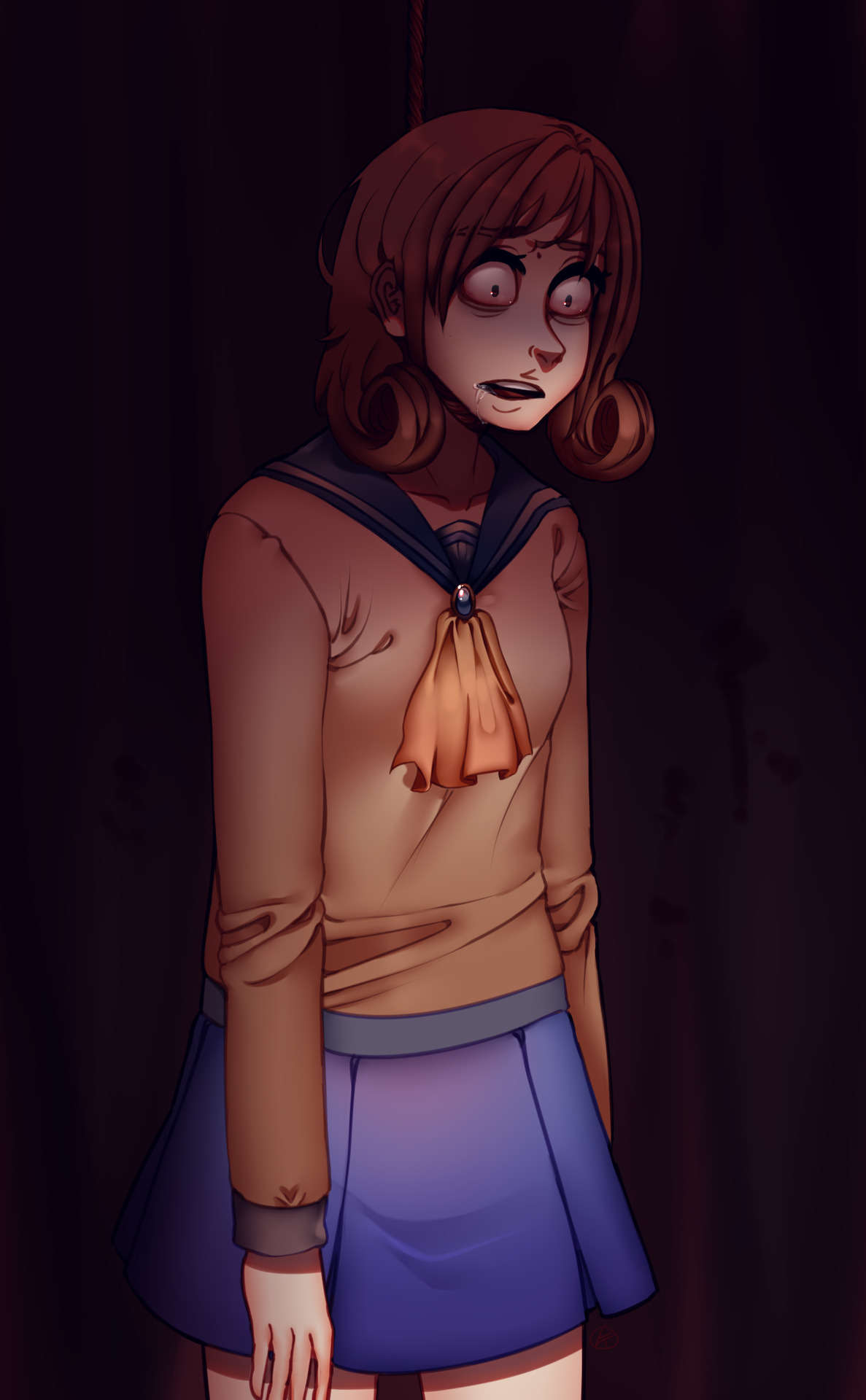 𝚍𝚎𝚜𝚒𝚐𝚗 𝚟𝚒𝚘𝚕𝚎𝚗𝚌𝚎 — Goretober 14. Hanged Seiko from Corpse Party