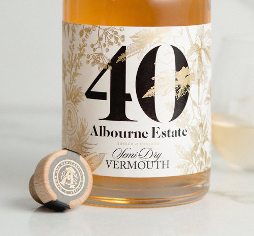 Elegant design for a vermouth crafted from 40 botanicals by Studio Parr