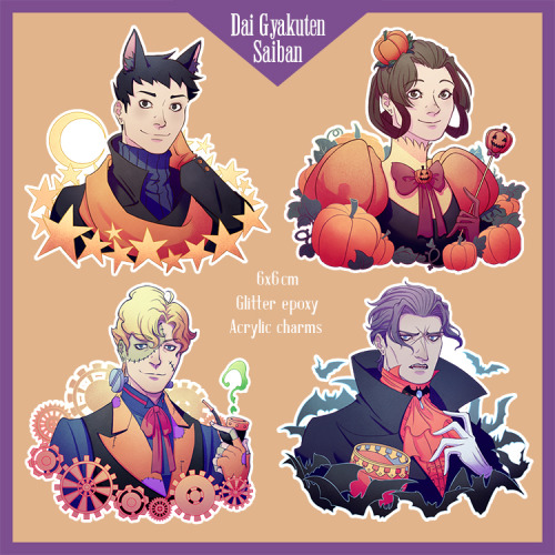  PREORDERS ARE OPEN FOR THESE HALLOWEEN DAI GYAKUTEN SAIBAN / GREAT ACE ATTORNEY CHARMS Preorders en