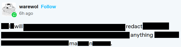 evilscientist3:teemanajalkiviisaus:evilscientist3:This will go to deaf ears, but can we please stop redacting/black boxing sentences from memes until you can’t see anything but black lines? This is a mess. Just make a new one.