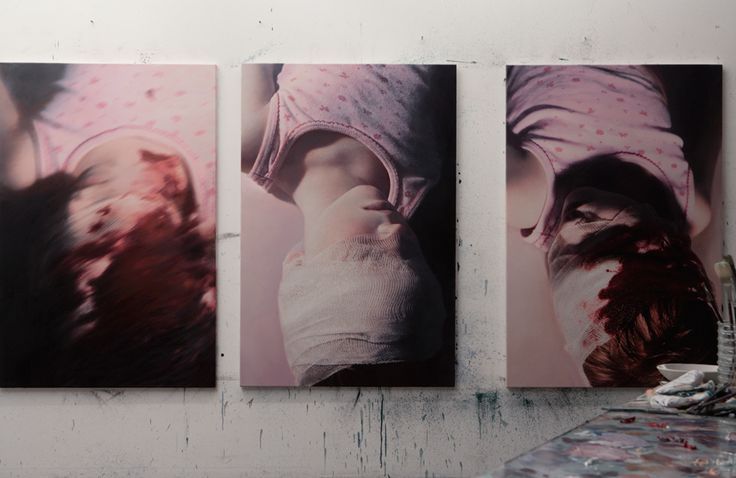 vjeranski:  Gottfried Helnwein Mixed Media on Canvas | Los Caprichos 2006
