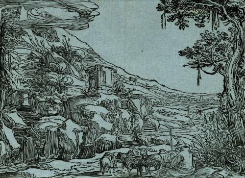 Two versions of an Arcadian landscape with a shepherd minding his flock of sheep, after Esaias van d