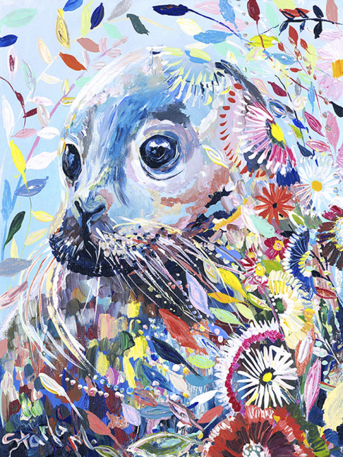 COLORFUL ANIMAL OIL PAINTINGS BY STARLA MICHELLE