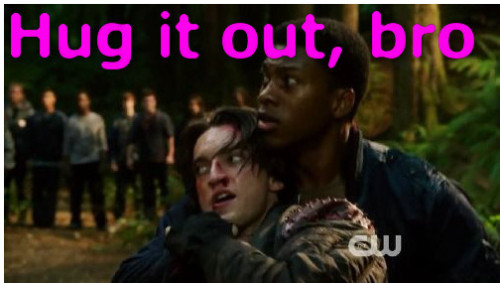 It’s #MurphyMonday! You know, things get tense on Mondays, so maybe just…hug it out. #the100