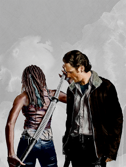 ricky-grimes:  Rick checkin’ out Michonne’s