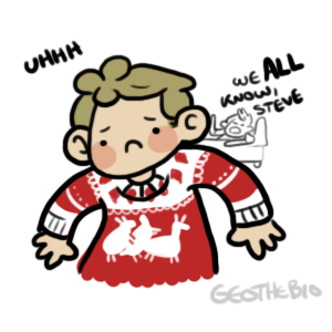 geothebio:  fury totally orders the whole gang custom ugly sweaters for the holidays