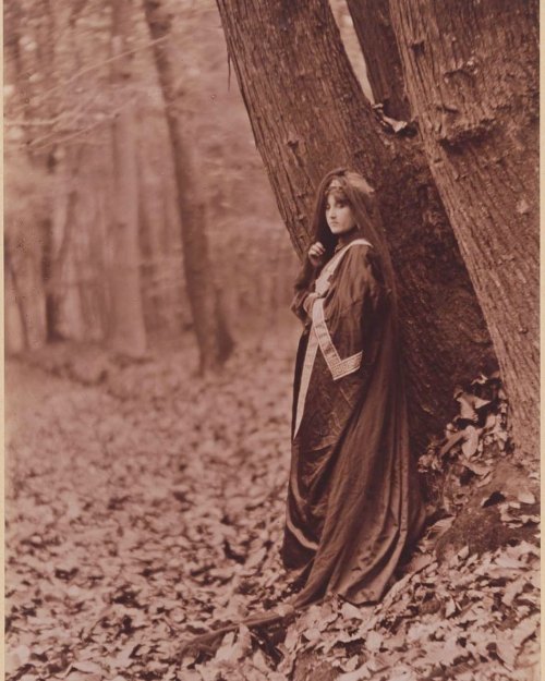  Portraiture titled “Woman in Forest’ by Photographer Charles Emile Joachim Constant Puyo (French, 1