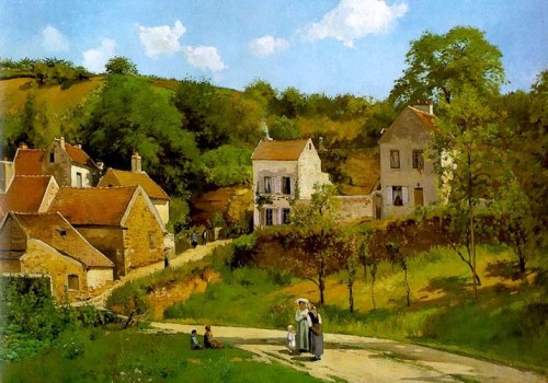 L'Hermitage at Pontoise, 1867, Camille PissarroMedium: oil,canvas