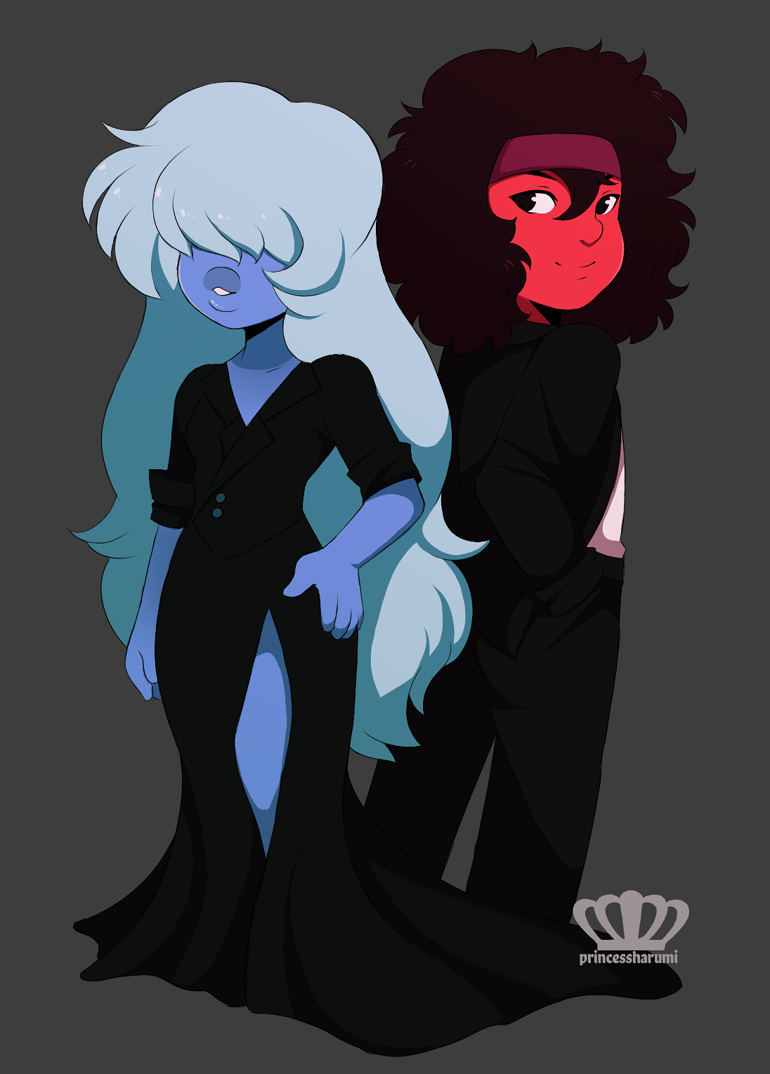 princessharumi:  Gems in suits !! I’ve been working on this photoset on and off