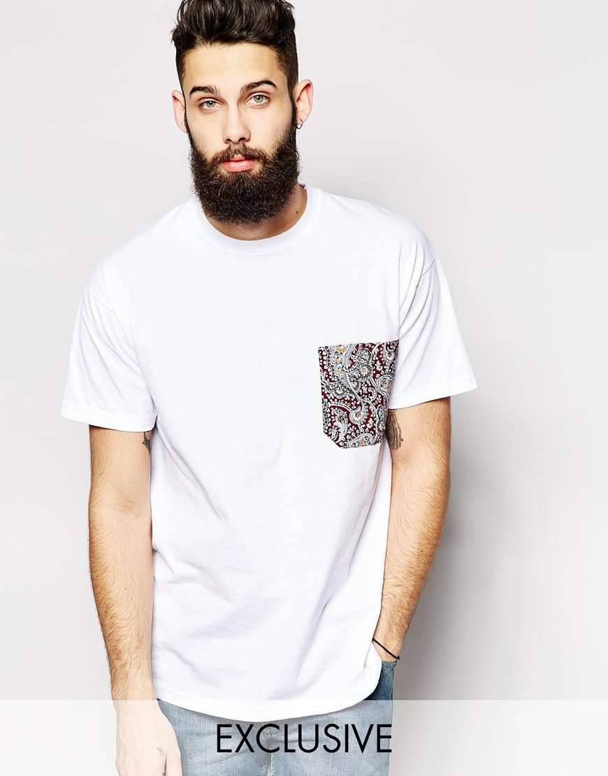 paisley-style:  Reclaimed Vintage T-Shirt With Paisley Pocket