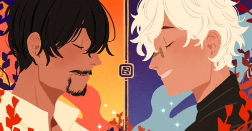 Closeup preview of the matching acrylic charms I did for @orufreyzine !! I had so much fun designing