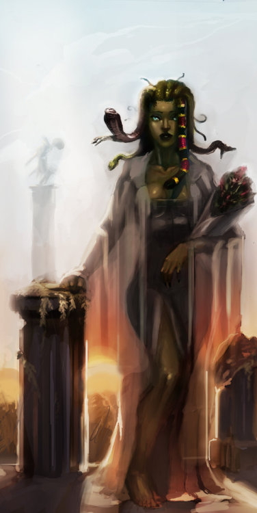 dwellerinthelibrary: creaturesfromdreams: Commission: Medusa’s bouquet by ~Sternguard —-