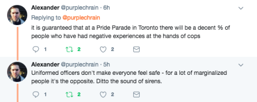 allthecanadianpolitics:Good thread on the Toronto Police/Black Lives Matter/Pride Toronto by @purple