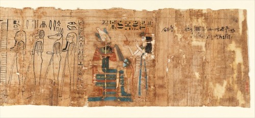 Funerary papyrus belonging to the singer Tiye, containing Chapter 125 of the “Book of the Dead”.  Ar