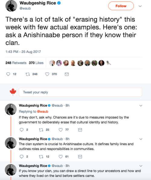 girlwholovesdragons:allthecanadianpolitics:More good discussion on Indigenous twitter about taking d