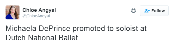 destinyrush:    Michaela DePrince is a Sierra Leonean-American ballet dancer.  