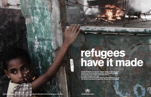fotojournalismus:  awkwardsituationist: “the united nations refugee agency is running a provocative international advertising campaign that employs shock tactics to raise awareness about its work and drum up public support for refugees. the pro