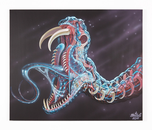 TRANSLUCENT PYTHON HEAD // //acrylic on canvas //2015 // Kolly Galley // Zürich // Switzerland