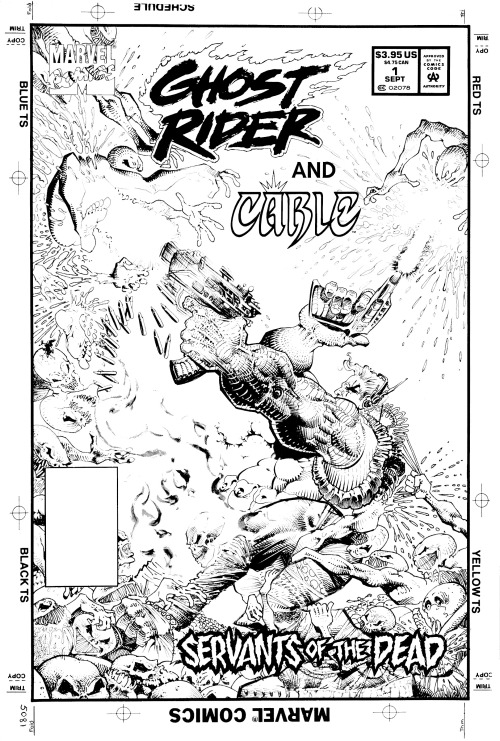 Ghost Rider and Cable Servants of the Dead 1 Cover by Sam Kieth