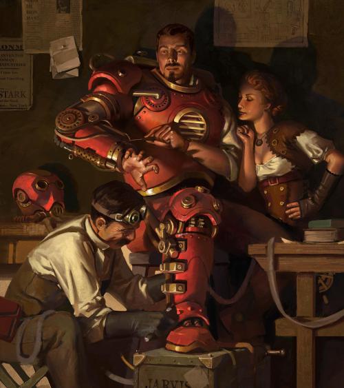 Steampunk Ironman by artist Jason Kang