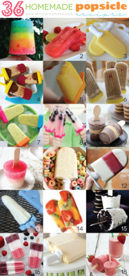 thecakebar:  36 Homemade Popsicle Recipes